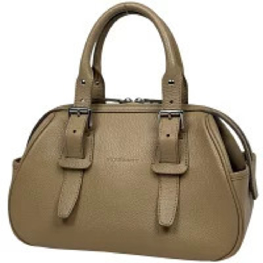 Burberry handbag checkered lining leather beige